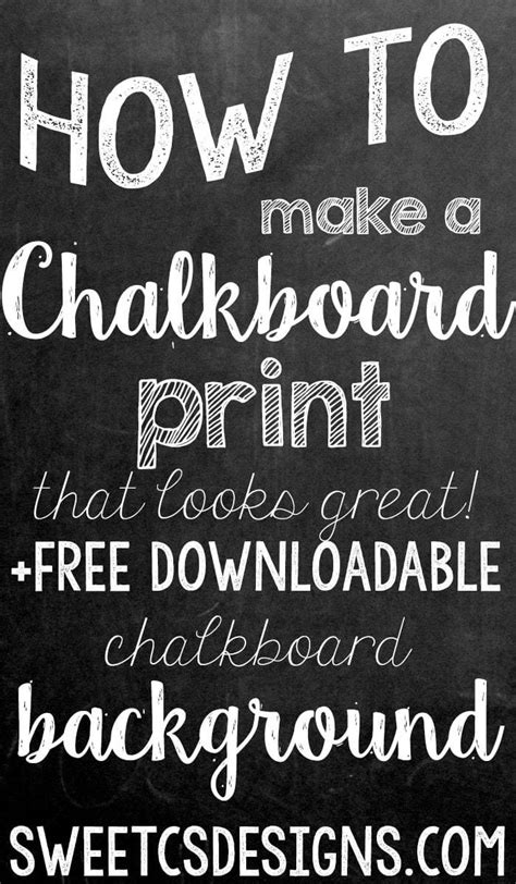 How To Print Chalkboard Printables
